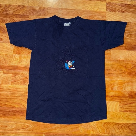Disney Other - Rare Vtg Disney Store Embroidered Donald Duck & Goofy T Shirt Men’s Small Blue T